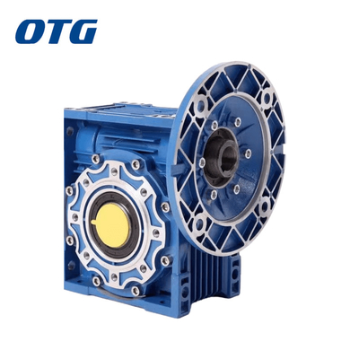 Factory OEM Design Aluminum Worm Speed ​​Reducer Worm Gearbox Nmrv110 1:25/50/60/80/100 24v 48v Drive Worm Gear Speed ​​Reducer